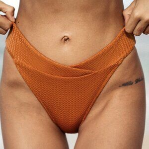 BERLOOK Caramel V Cut Jacquard Bikini Bottom ONLY 59